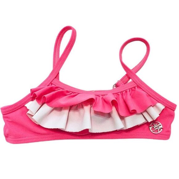 ARMANI JUNIOR Neon Pink Ruffle Trim Bikini - Picture 4 of 9